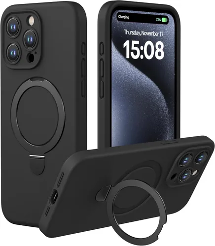 Vista 19 de CellEver Funda magnética fuerte para iPhone 14 Pro Max [para carga MagSafe] [protección de cámara] protección de alta resistencia, funda de silicona
