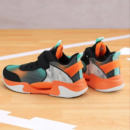 Vista 5 de brooman Zapatos de baloncesto para niños y niñas, zapatos deportivos antideslizantes para la escuela