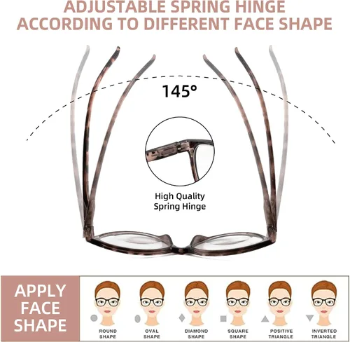 Vista 6 de Paquete de 3 lentes de lectura bifocales para mujer, con bloqueo de luz azul, lectores de computadora de ojo de gato, lector bifocal sin línea, anti