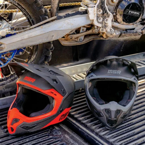 Vista 8 de MSR Casco de motocross hexagonal de carbono, motocross con MIPS