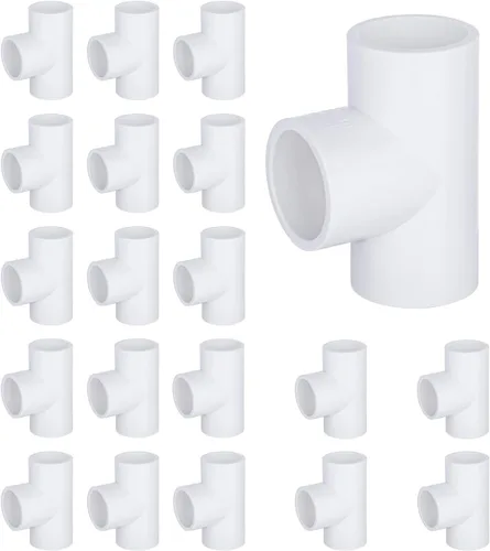 Vista 10 de Paquete de 12 accesorios de codo de 45 grados de PVC de 1 pulgada, conector de tubo de 2 vías de grado para muebles para construcción de estanterías