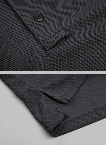 Vista 3 de Camiseta de cuello polo táctica Tacvasen para hombre diseño de manga larga y corta para deportes y uso al aire libre