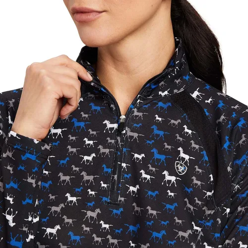 Vista 3 de ARIAT Camiseta Sunstopper 2.0 con cremallera 14 para mujer