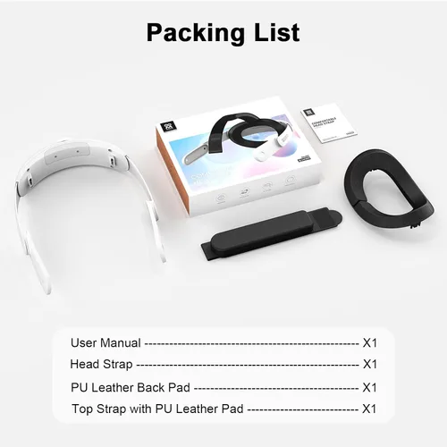 Vista 9 de AMVR Head Strap Compatible with MetaOculus Quest 3 Accessories, 0.45 LB Comfort Elite Strap Replacement Reduces Facial Stress, Adjustable Halo Strap