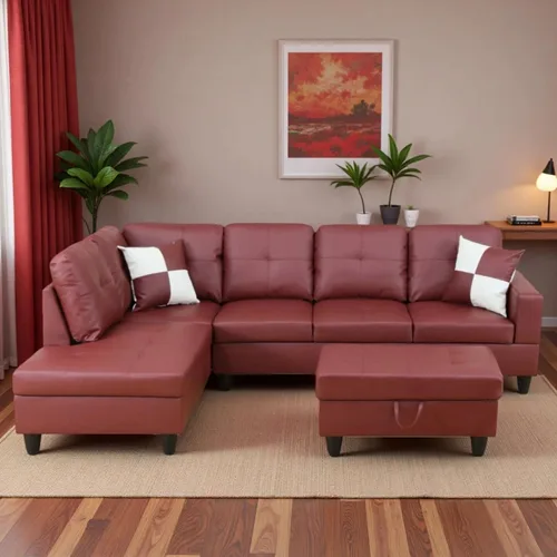 Vista 14 de Camillas en forma de L de 97 pulgadas para sala de estar, sofá seccional con otomana de almacenamiento, sofá modular con diván móvil