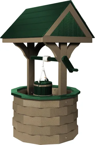 Vista 29 de Pequeño madera de poli madera de abedul y marrón deseando bien