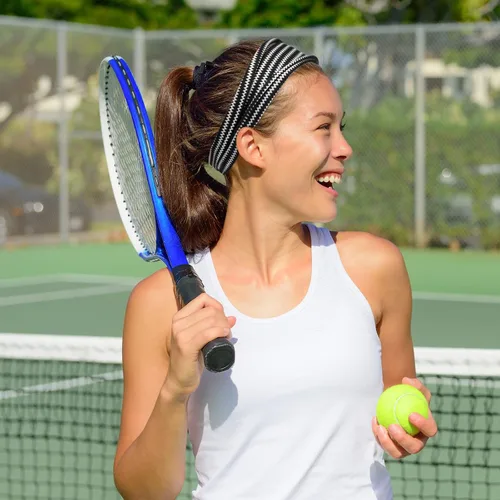Vista 4 de Yunsailing 36 diademas bohemias para mujer, diadema ancha antideslizante para yoga, entrenamiento, correr, bandas para el cabello, envolturas