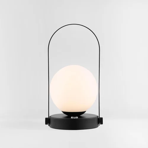 Vista 3 de SAFAVIEH Lighting Collection Meira - Lámpara de mesa LED recargable moderna negra