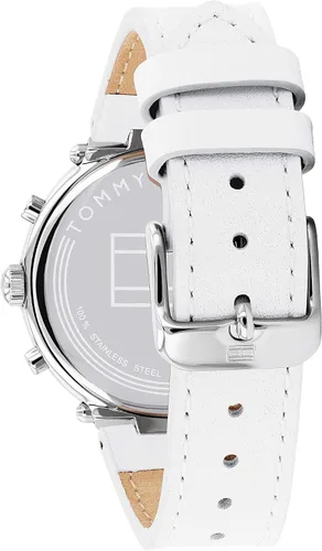 Vista 3 de Tommy Hilfiger Qtz Multifunción de acero inoxidable y correa de cuero para mujer color blanco Modelo 1782352 Blanco Reloj de cuarzo