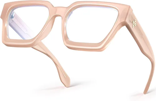 Vista 10 de VISOONE Rectángulo TR90 UV400 - Gafas antirreflejos para computadora Alyssum Blanco