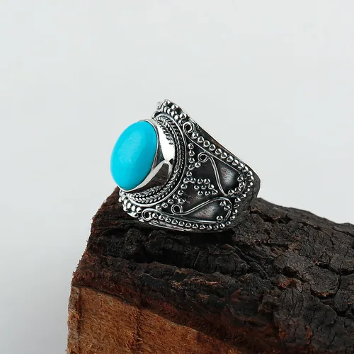 Vista 4 de Anillos de plata de ley 925 con piedras preciosas para mujeres y niñas