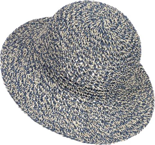 Vista 9 de Sombrero de sol para mujer, hecho a mano, cubo de paja de ganchillo para verano, plegable, gorra de viaje Beige