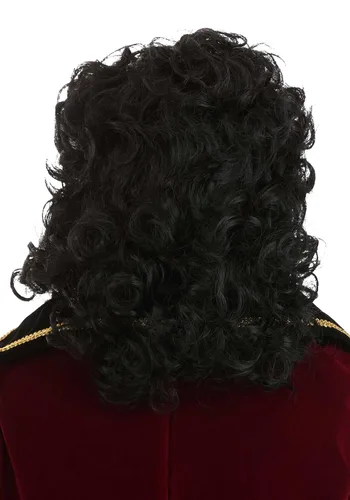 Vista 4 de Fun Costumes Peluca pirata para niños Pelucas negras rizadas y onduladas de Buccaneer para niños Accesorio de cosplay para niños ST