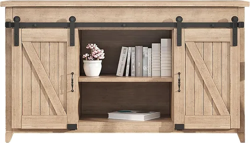 Vista 8 de ZEKOO - Mini herrajes para puerta tipo granero Heavy-Duty Small Sliding Door Hardware Track for TV Stand, Wardrobe, Cupboard, Storage, Easy to