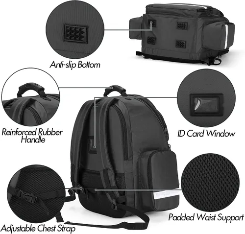 Vista 2 de Trunab Bolsa de primeros auxilios para trauma, mochila vacía, kits de emergencia médica, paquete de bolsa de salto para emergencias médicas, EMS