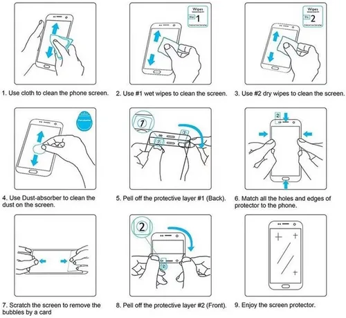 Vista 5 de Protector de pantalla compatible con Huawei P30 Lite, protector de pantalla ultra transparente, protector de pantalla de vidrio templado