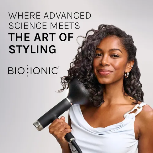 Vista 17 de Bio Ionic AeroGravity - Secador de pelo Featherlight, mango plegable, reduce el encrespamiento y la estática, compacto, ultra ligero, doble voltaje