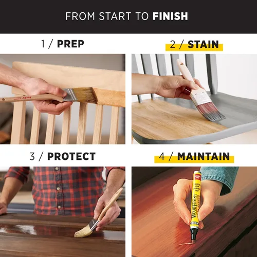 Vista 7 de Minwax 700494444 Acabado de madera, Miel, 1 cuarto de galón