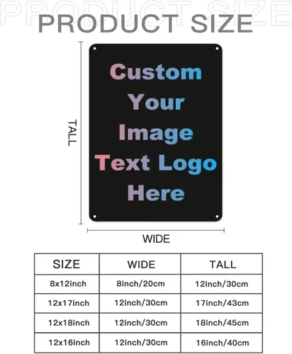 Vista 7 de Letreros de metal personalizados: letreros de estaño personalizados para exteriores, interiores, oficina, negocios, baño, bar, decoración de cueva