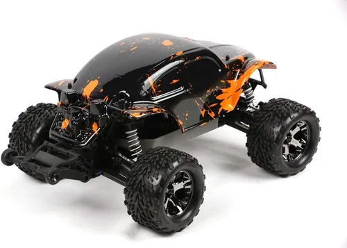 Vista 3 de SummitLink Cuerpo personalizado naranja fangoso sobre negro compatible para automóvil o camión RC escala 1/10 (camión no incluido) STB-BR-02