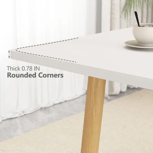 Vista 11 de 47" personas giratorias plegables de madera de la tabla de comedor de la mesa de comedor de la cocina 4-6