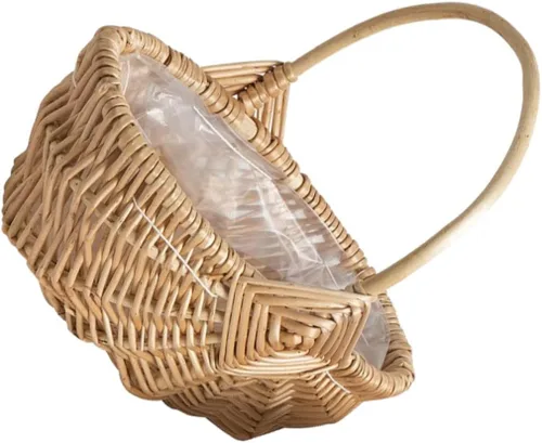 Vista 9 de NOLITOY Cesta de la compra de la rota de la cesta de la porción de la fruta del niño de madera