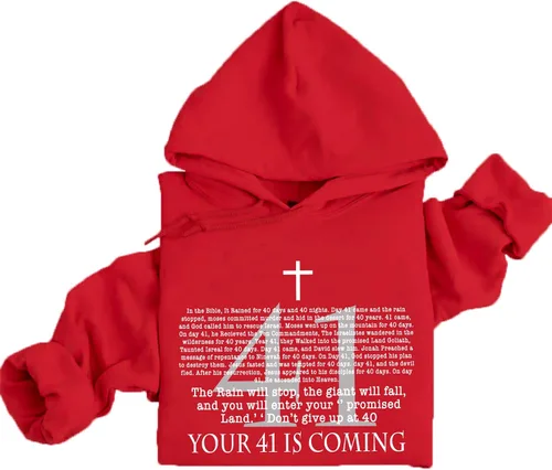 Vista 6 de Your 41 is Coming - Sudadera con capucha y versículo bíblico cristiano de Jesús