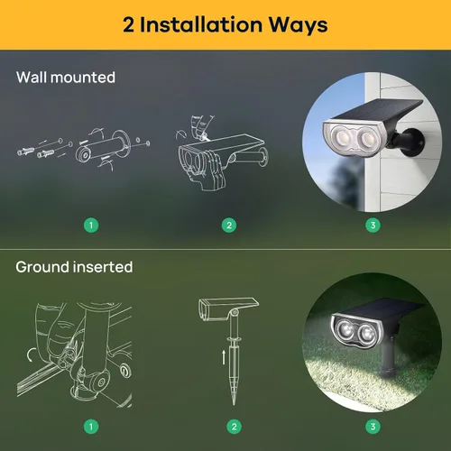 Vista 6 de Linkind Luces Solares para Exteriores StarRayS, Focos Solares Brillantes para Exteriores, Focos Impermeables IP67 para Jardín Patio Paisaje Sendero