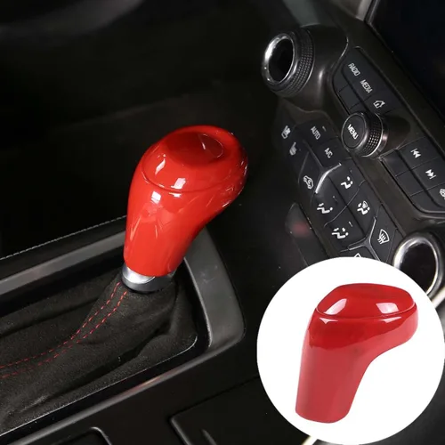 Vista 11 de Accesorios interiores para Chevrolet Corvette C7 2014-2019, accesorios de ajuste de cubierta de la cabeza de la palanca de cambios, accesorios
