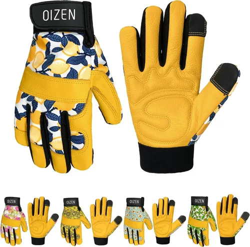 Vista 19 de Guantes de jardinería para hombres y mujeres, a prueba de espinas y resistentes a pinchazos, guantes de trabajo de seguridad y jardinería, regalos