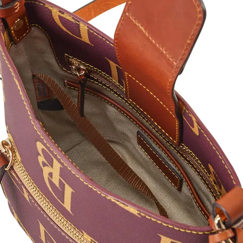 Vista 3 de Dooney & Bourke Bolso de mano, Monogram Small Ridley Crossbody - Vino, Vino