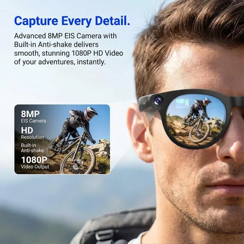 Vista 3 de AI Smart Glasses with Camera, 4K HD Video Recording Sunglasses