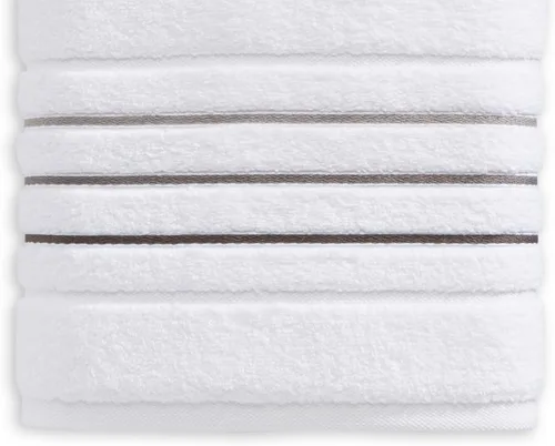 Vista 5 de Juego de toallas de baño, toalla blanca para baño, calidad de hotel y spa de lujo, 100% algodón. Incluye 2 toallas de baño grandes, 2 toallas