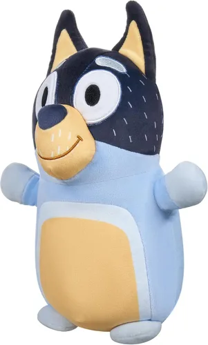 Vista 2 de Squishmallows Original Bluey Bandit HugMees de 10 pulgadas - Peluche oficial de Jazwares ultrasuave de tamaño mediano