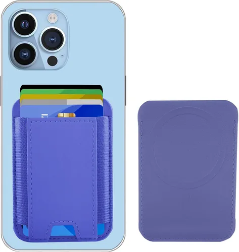 Vista 15 de Cartera magnética elástica para iPhone de cuero magnético con soporte ajustable [capacidad para 9 tarjetas] teléfono para Apple 12 13 14 15 negro 1