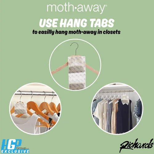 Vista 7 de Richards Homewares Moth Away - Repelente natural no tóxico a base de hierbas, 6 sobres jumbo