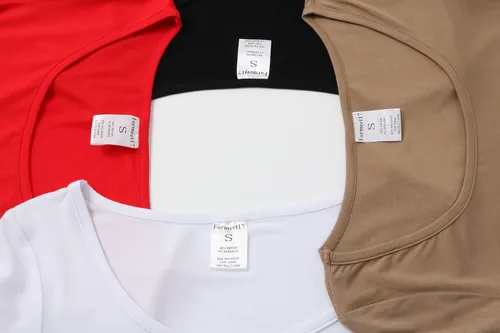 Vista 6 de Formeet17 4 piezas de camisetas cortas básicas con cuello redondo y manga casquillo para mujer