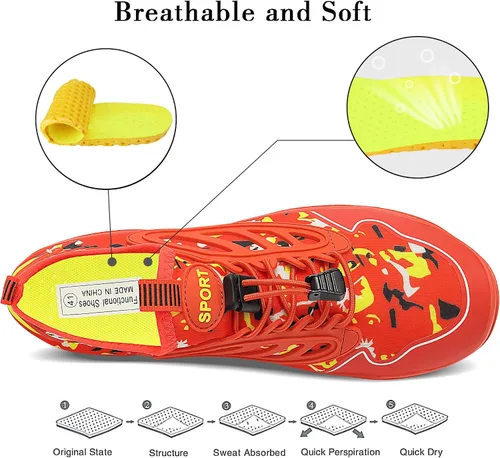 Vista 6 de JointlyCreating - Zapatos de agua para hombres y mujeres, atléticos, para el aire libre, de secado rápido, zapatos para playa, piscina, yoga