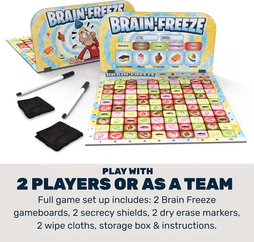 Vista 5 de Brain Freeze From MIGHTY FUN, Juego de mesa ganador de premios, para niños y familias, diversión y juego educativo para aprender estrategias