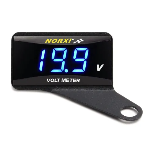 Vista 10 de Voltímetro digital para motocicleta, medidor de voltaje CC de 12 V, medidor de voltaje impermeable para automóvil y motocicleta con función de Rojo
