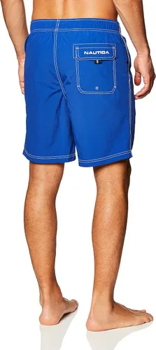 Vista 3 de Nautica Traje de baño para hombre, de secado rápido, con logotipo clásico