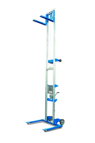 Vista 3 de Genie Elevador, GL- 10, base a horcajadas, elevación manual de aluminio resistente, capacidad de carga de 350 libras, altura de elevación 11 8