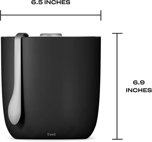 Vista 4 de S'well Cubo de hielo con pinzas, 68oz, ónix