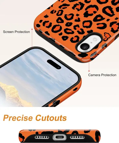 Vista 584 de Jusy Funda compatible con MagSafe con estampado de caparazón de tortuga marrón para iPhone 7/8/SE, cubierta protectora de TPU suave magnética