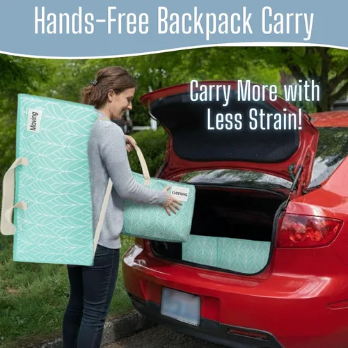Vista 36 de VENO Paquete de 6 bolsas de mudanza resistentes con correas de mochila, cremalleras y asas, bolsas de embalaje extragrandes para artículos