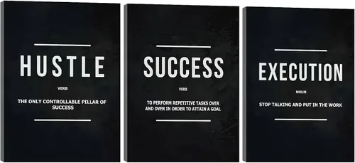 Vista 8 de Halioyo Pósteres motivacionales en lienzo, arte de pared inspirador, cita de empresario, decoración de pared, obra de arte para sala de estar