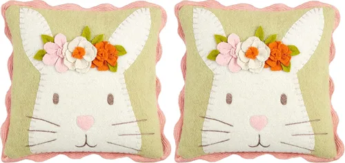 Vista 4 de Mud Pie Mini almohada, zanahoria; 12" x 6