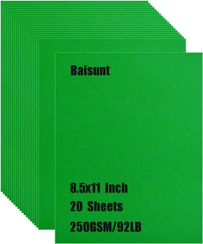 Vista 10 de Baisunt 20 hojas de cartulina negra de 250 g/m²/92 lb, papel grueso en blanco para proyectos de arte DIY, álbum de recortes, elaboración de tarjetas