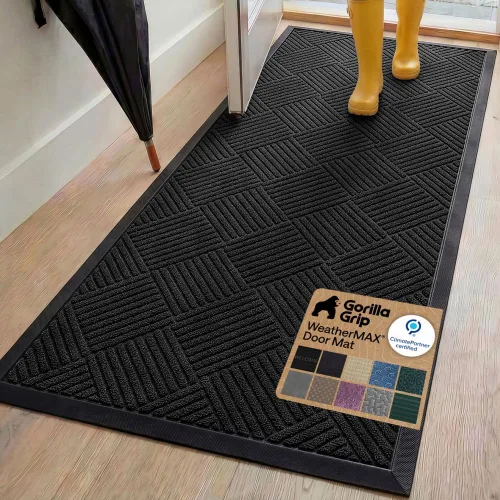 Vista 119 de Gorilla Grip - Tapete WeatherMax todo terreno 100% impermeable, caucho natural, resistente a manchas y decoloración, interior y exterior, fácil
