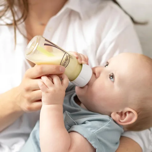 Vista 12 de Dr. Brown's Anti-Colic Options+ Biberón estrecho PPSU, 4 onzas, paquete de Ámbar